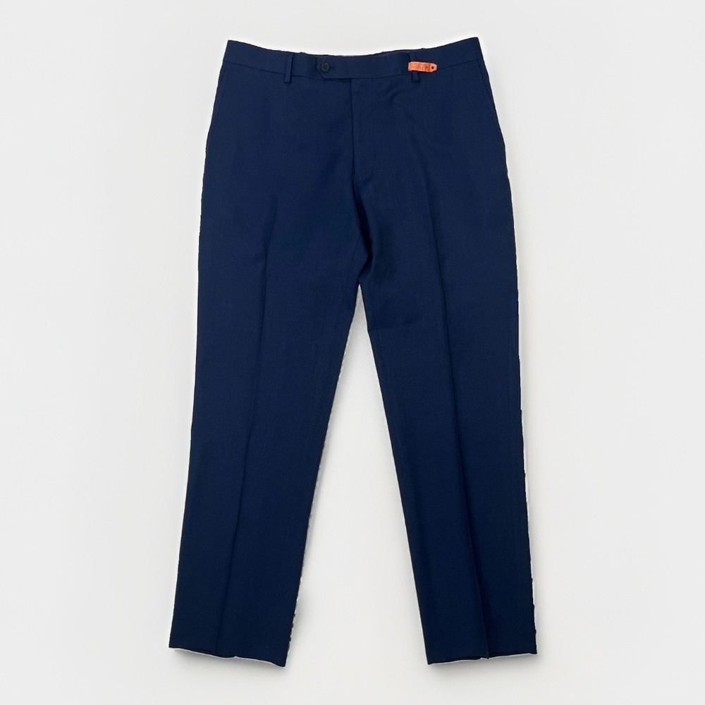 Charles Tyrwhitt Dress Pants Sz 36x29 Slim Fit Wool Blue Career Office Capsule